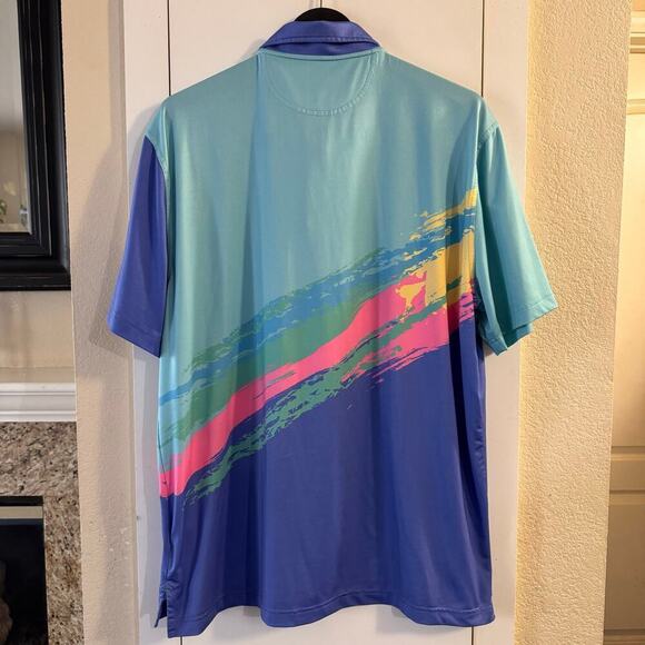Chubbies Men’s Multicolored Performance Polo Size Large Lightweight Golf Spring - Picture 3 of 7